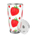Watercolor Strawberries 20oz Car Water Bottles Thermoses Cold Water Bottles Coffee Mugs