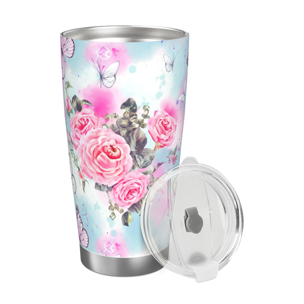 Watercolor Roses 20oz Car Water Bottles Thermoses Cold Water Bottles Coffee Mugs