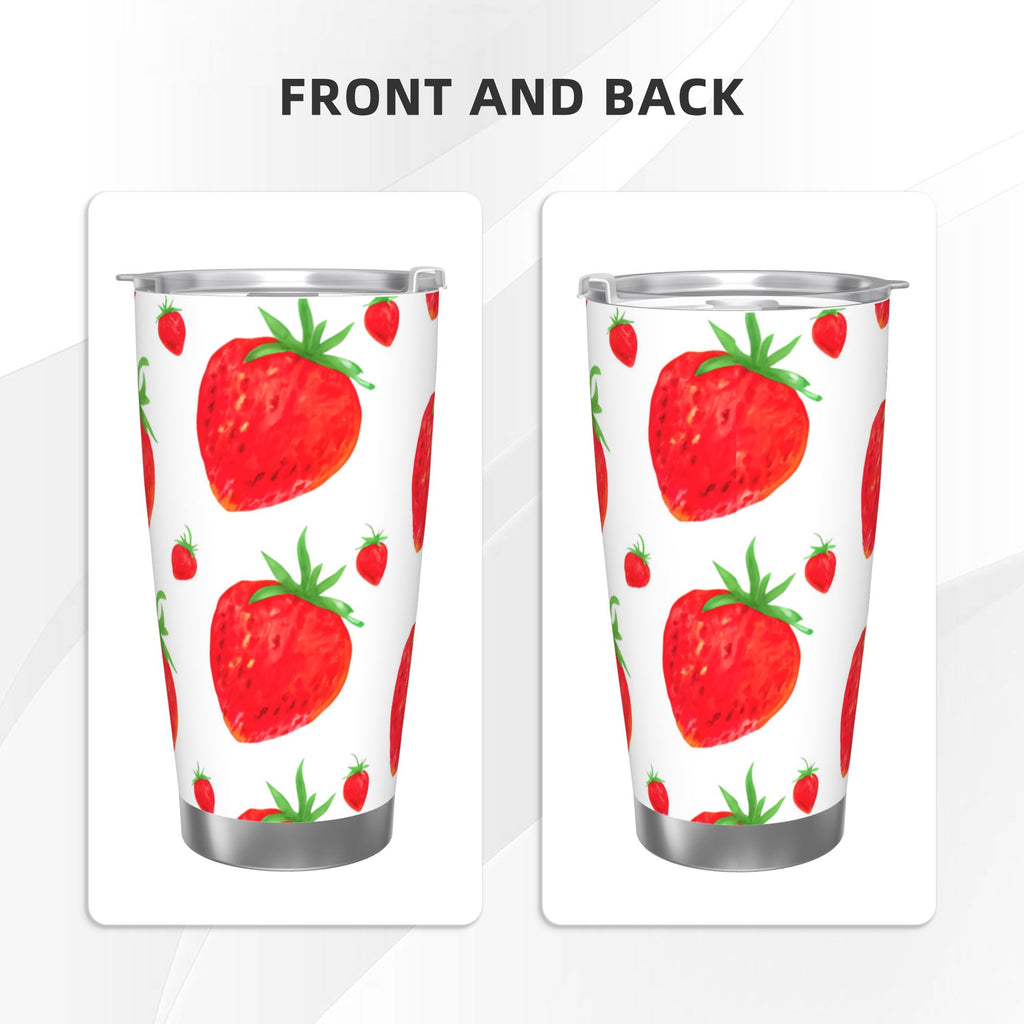 Watercolor Strawberries 20oz Car Water Bottles Thermoses Cold Water Bottles Coffee Mugs