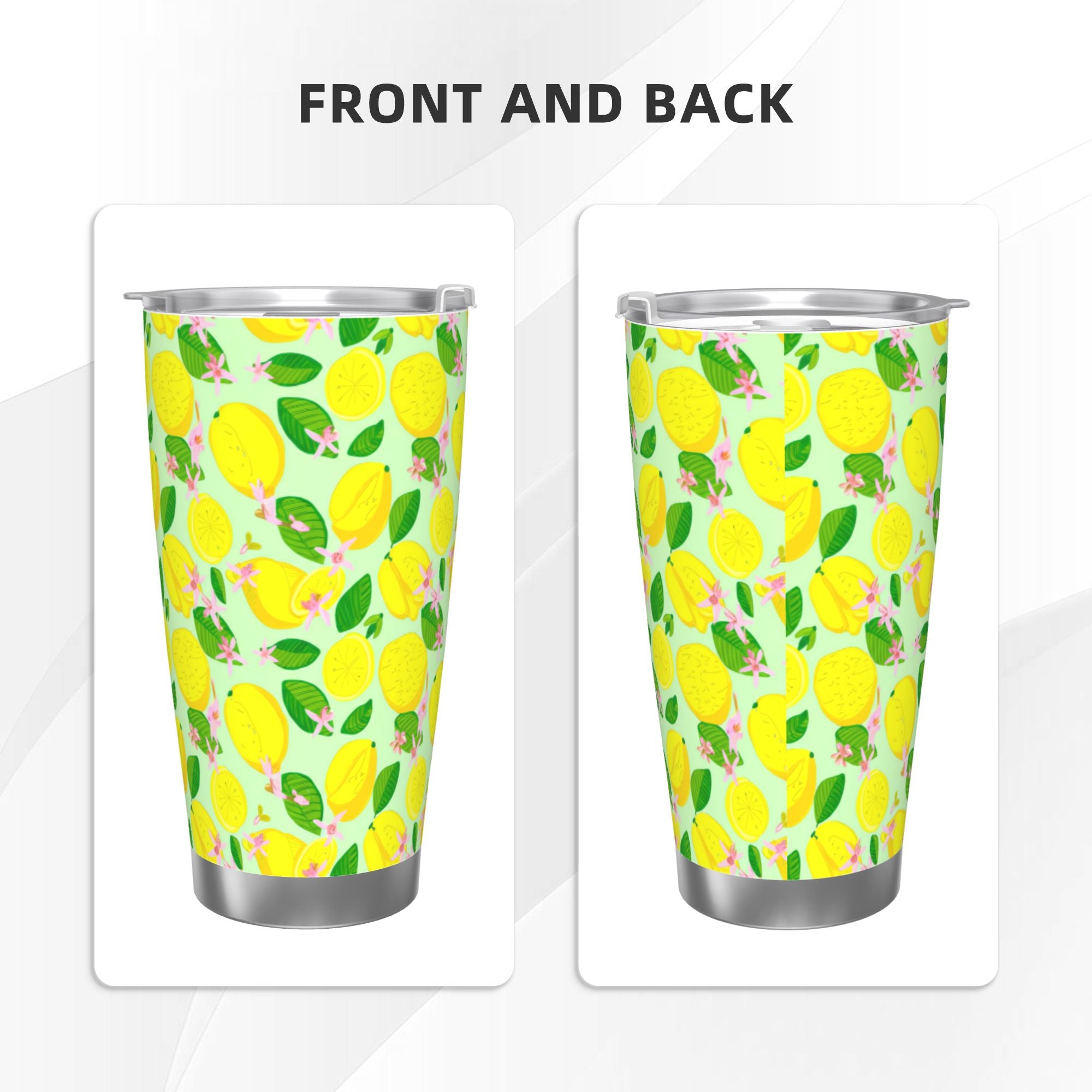 Yellow Lemons 20oz Car Water Bottles Thermoses Cold Water Bottles Coffee Mugs