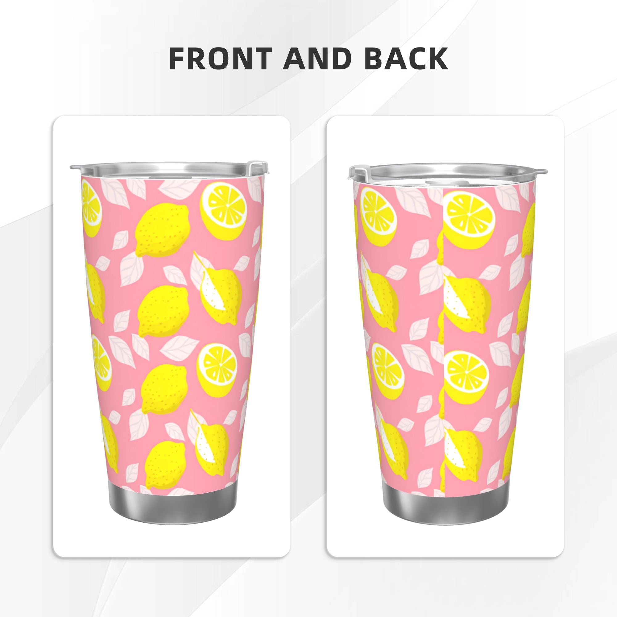 Yellow Lemons 20oz Car Water Bottles Thermoses Cold Water Bottles Coffee Mugs