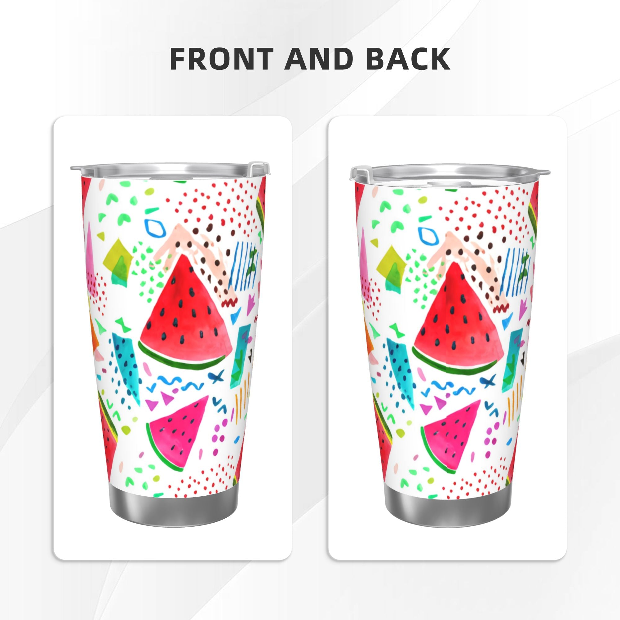 Watercolor Watermelon 20oz Car Water Bottles Thermoses Cold Water Bottles Coffee Mugs