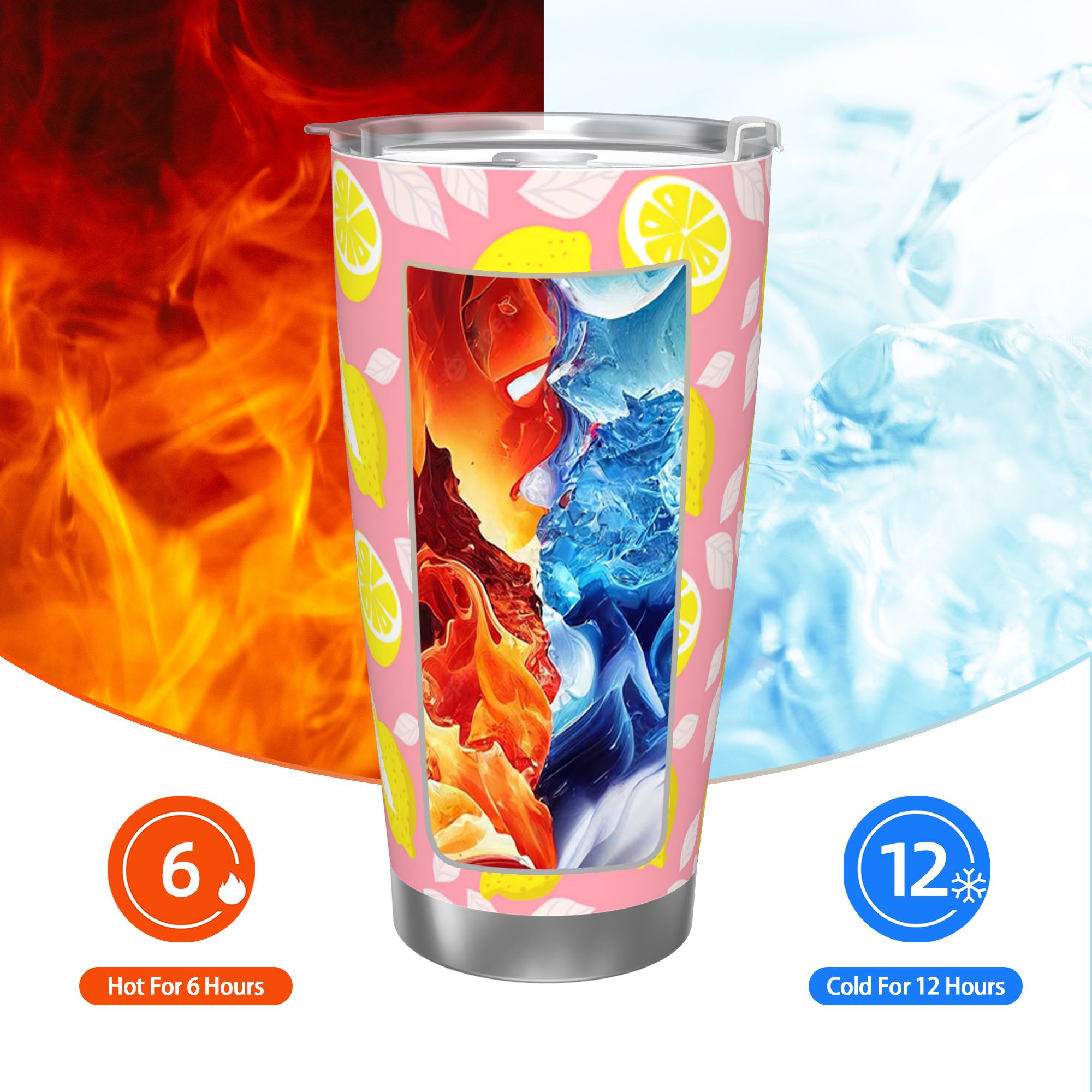 Yellow Suns 20oz Car Water Bottles Thermoses Cold Water Bottles Coffee Mugs