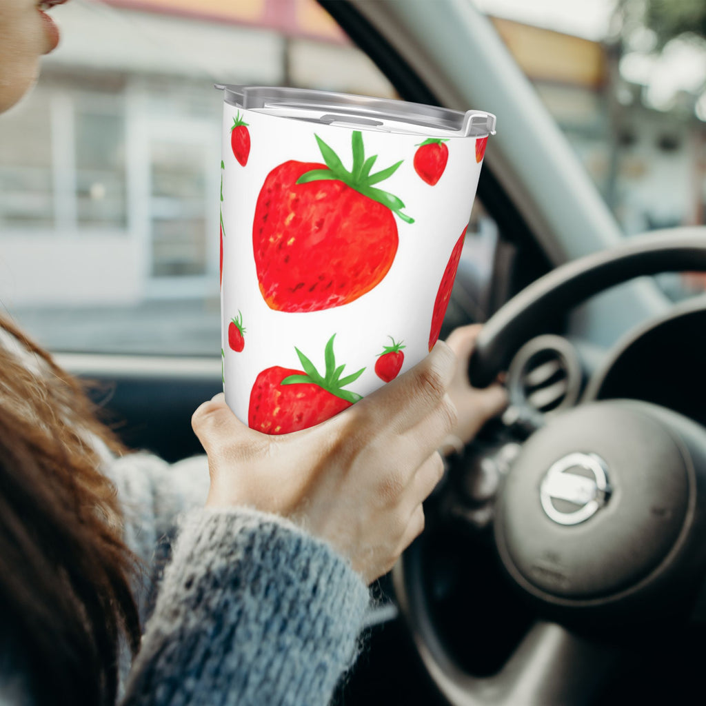 Watercolor Strawberries 20oz Car Water Bottles Thermoses Cold Water Bottles Coffee Mugs