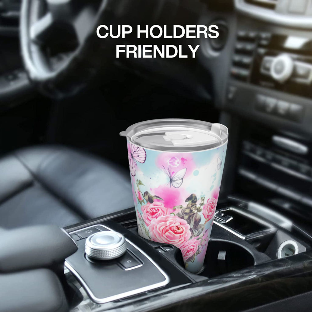 Watercolor Roses 20oz Car Water Bottles Thermoses Cold Water Bottles Coffee Mugs