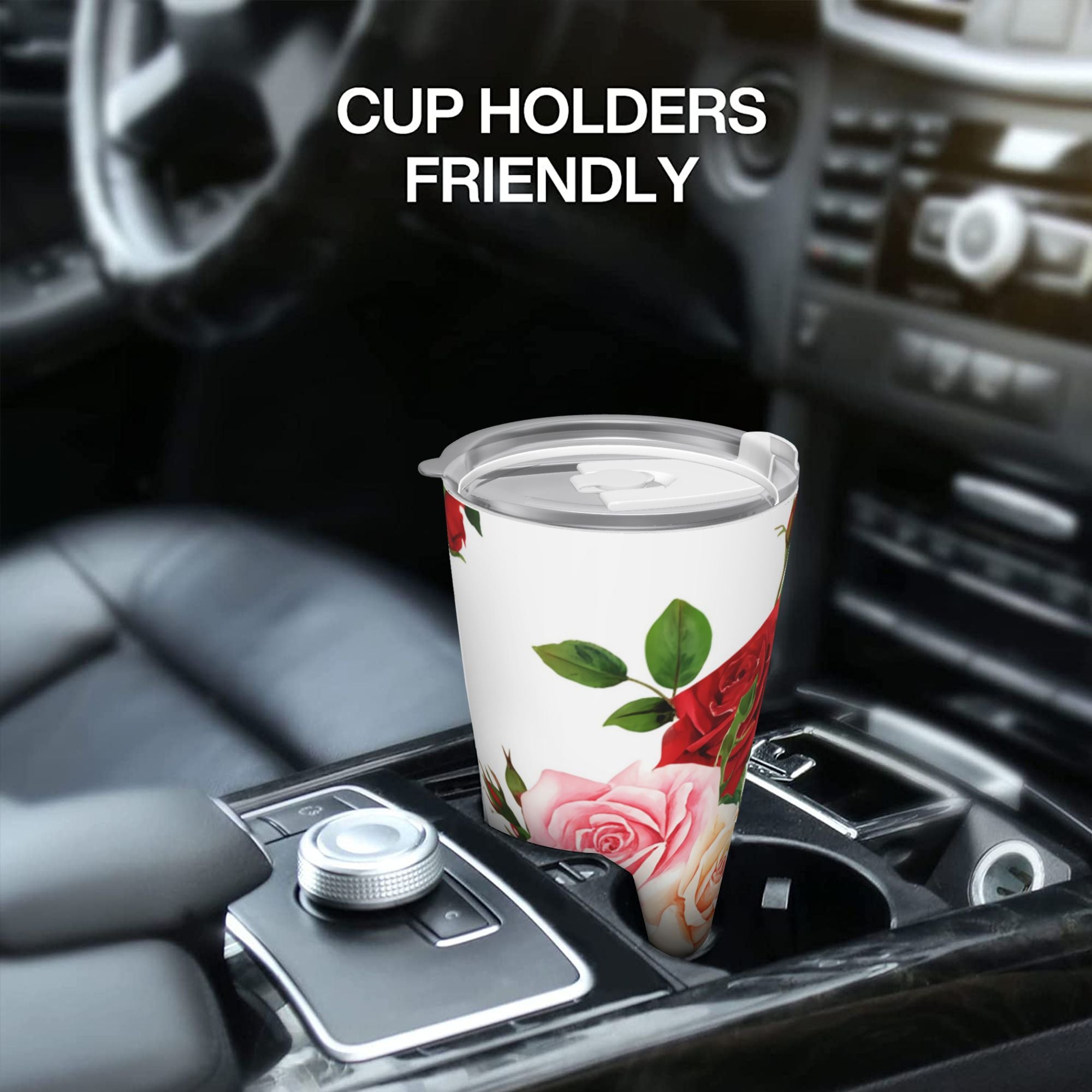 Watercolor Roses 20oz Car Water Bottles Thermoses Cold Water Bottles Coffee Mugs