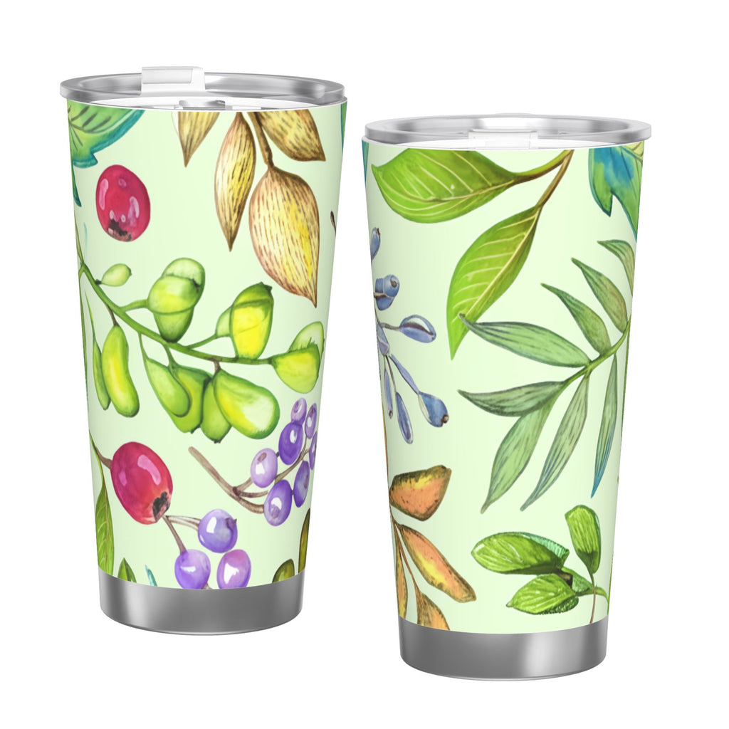 Watercolor Leaves 20oz Car Water Bottles Thermoses Cold Water Bottles Coffee Mugs