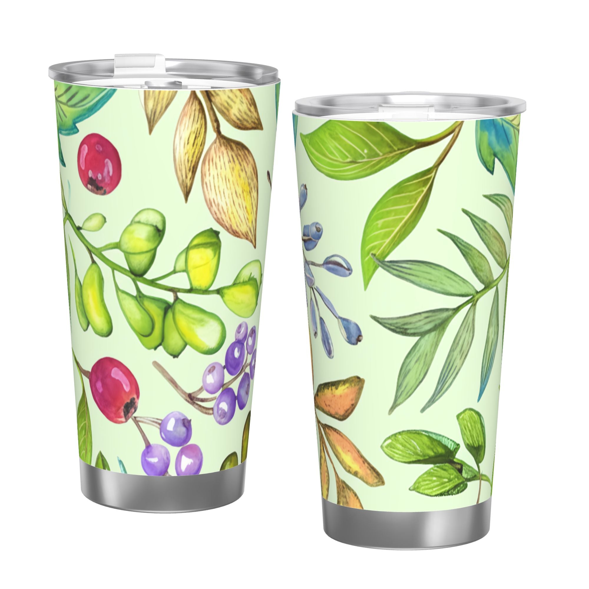Watercolor Leaves 20oz Car Water Bottles Thermoses Cold Water Bottles Coffee Mugs