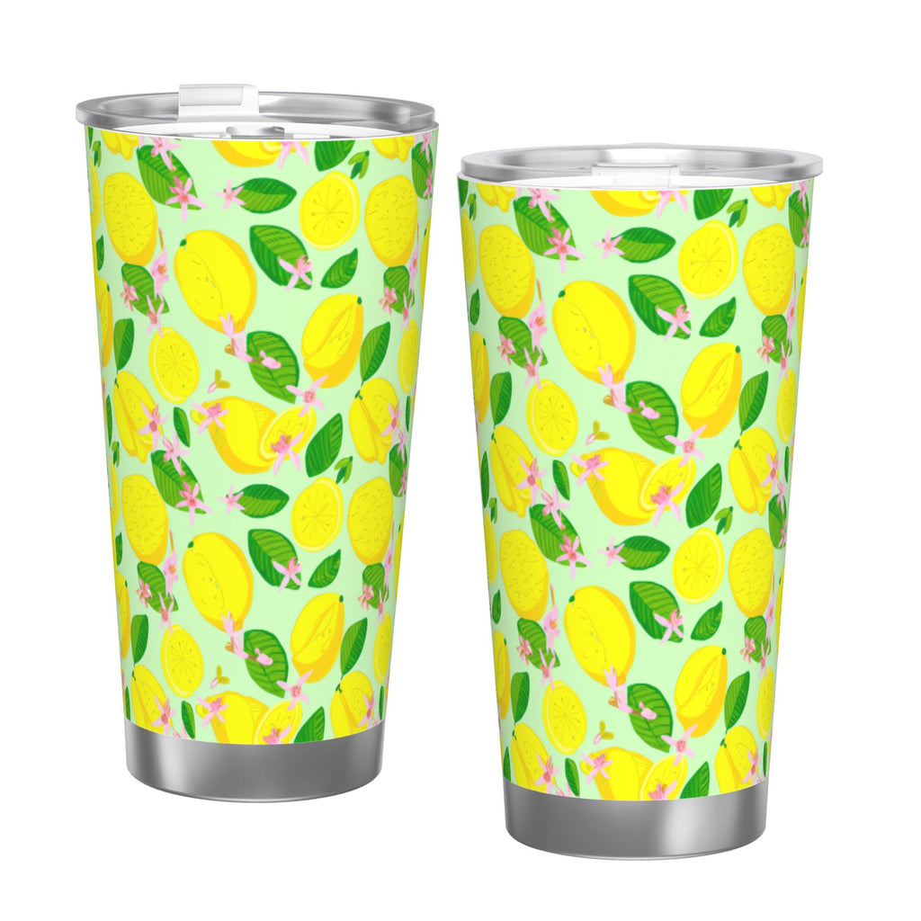 Yellow Lemons 20oz Car Water Bottles Thermoses Cold Water Bottles Coffee Mugs