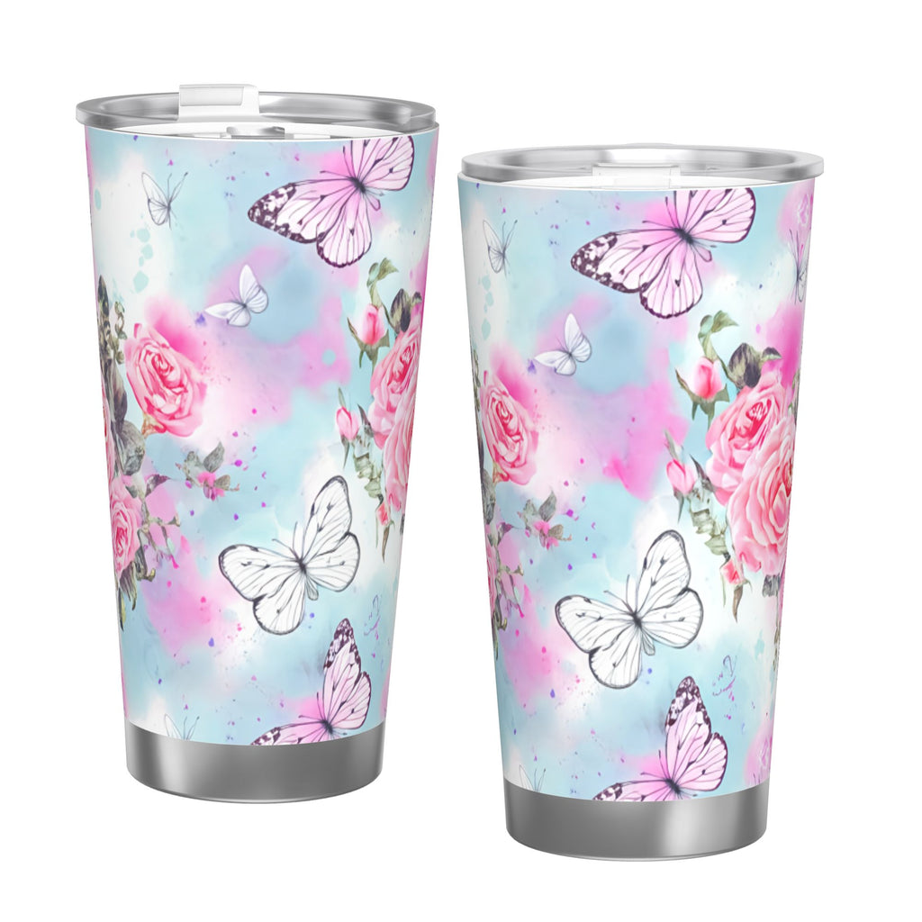 Watercolor Roses 20oz Car Water Bottles Thermoses Cold Water Bottles Coffee Mugs