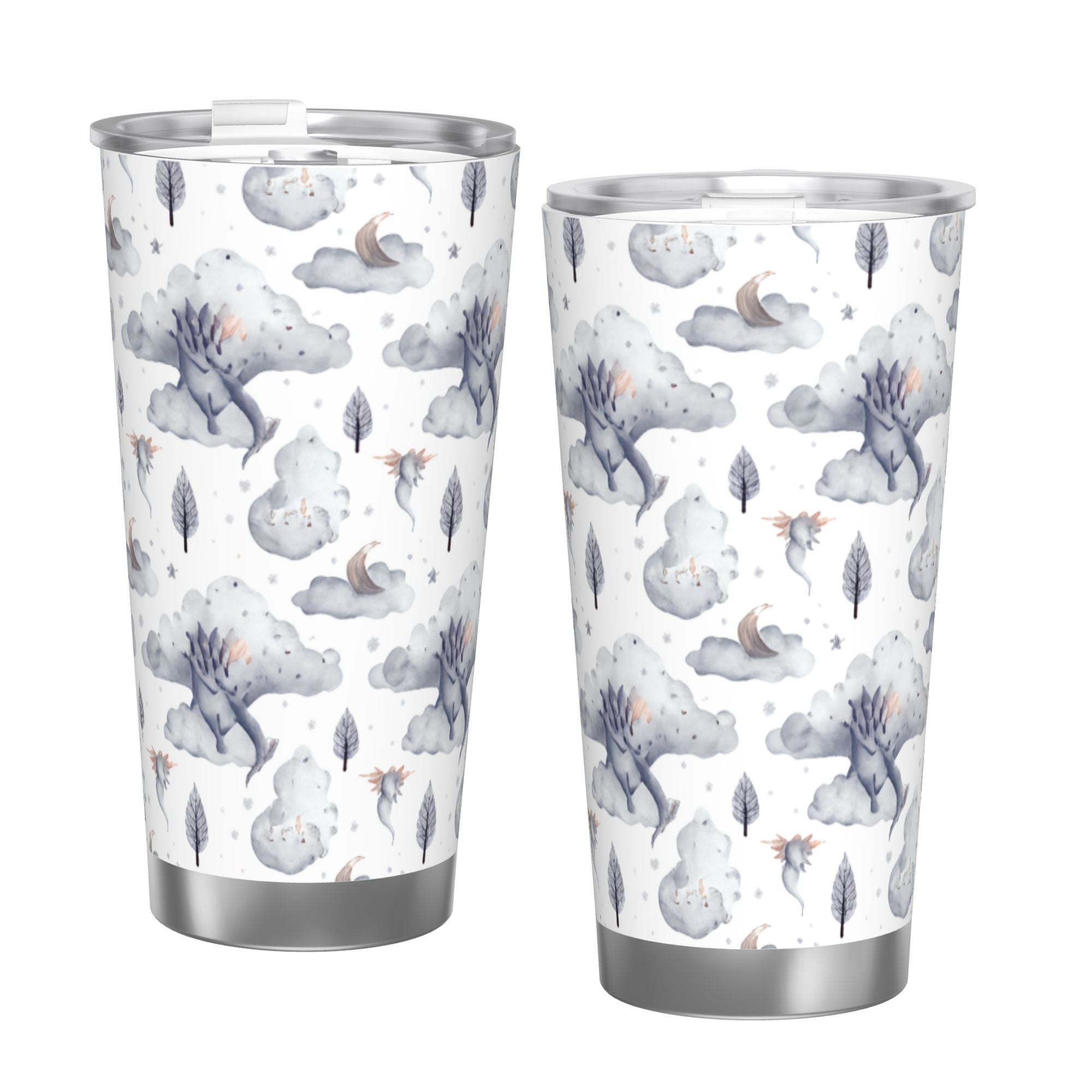 Whimsical Dragons 20oz Car Water Bottles Thermoses Cold Water Bottles Coffee Mugs