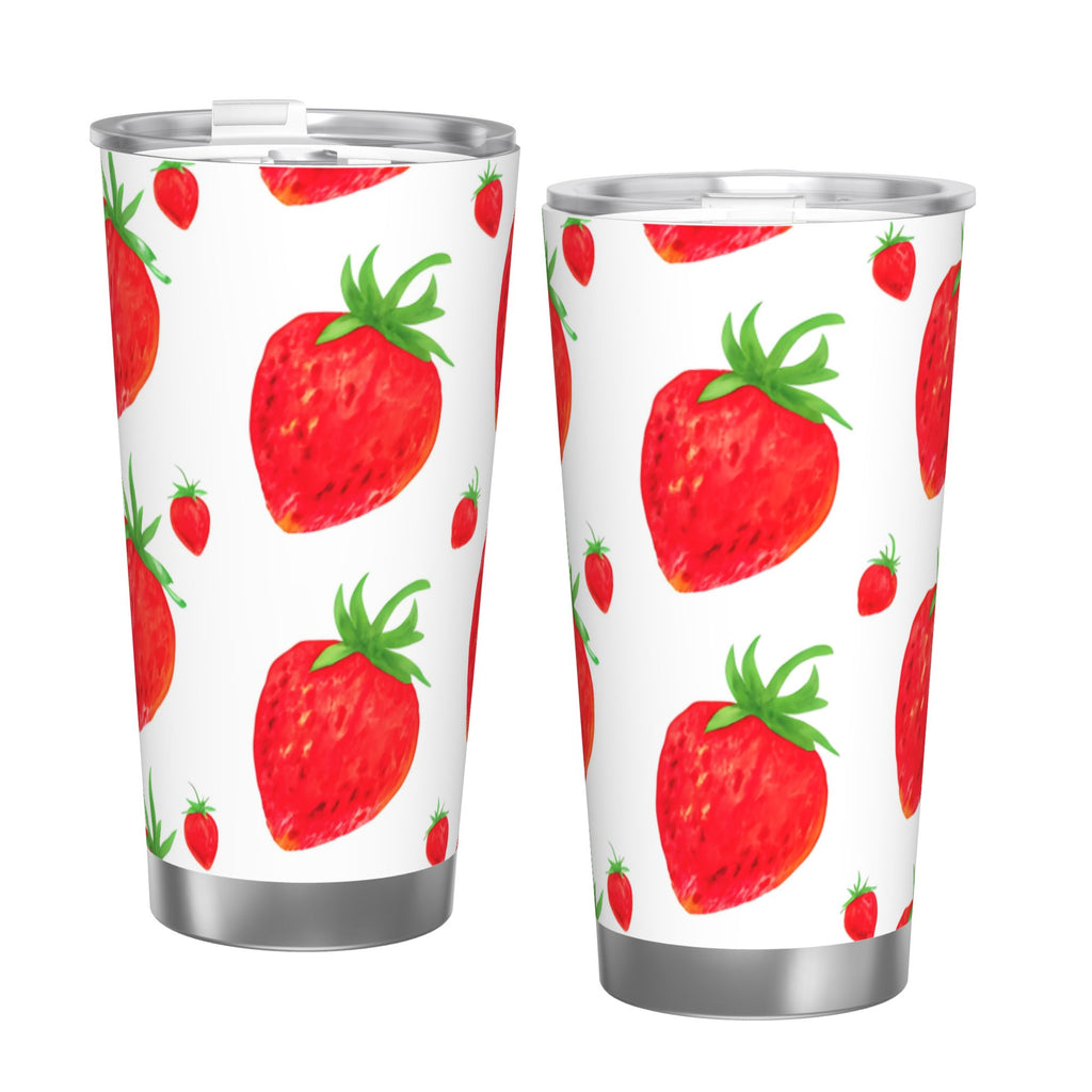 Watercolor Strawberries 20oz Car Water Bottles Thermoses Cold Water Bottles Coffee Mugs